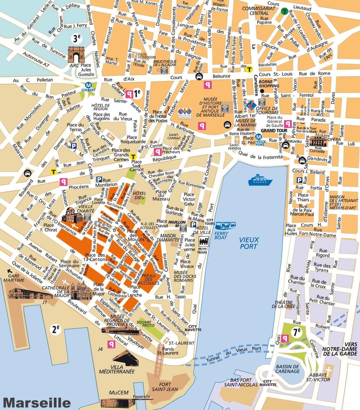 Stad Marseille kaart bekijken