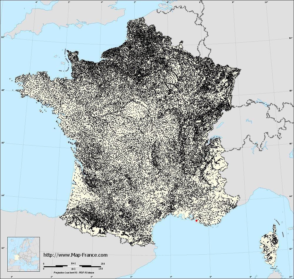 kaart van Marseille gemeenten