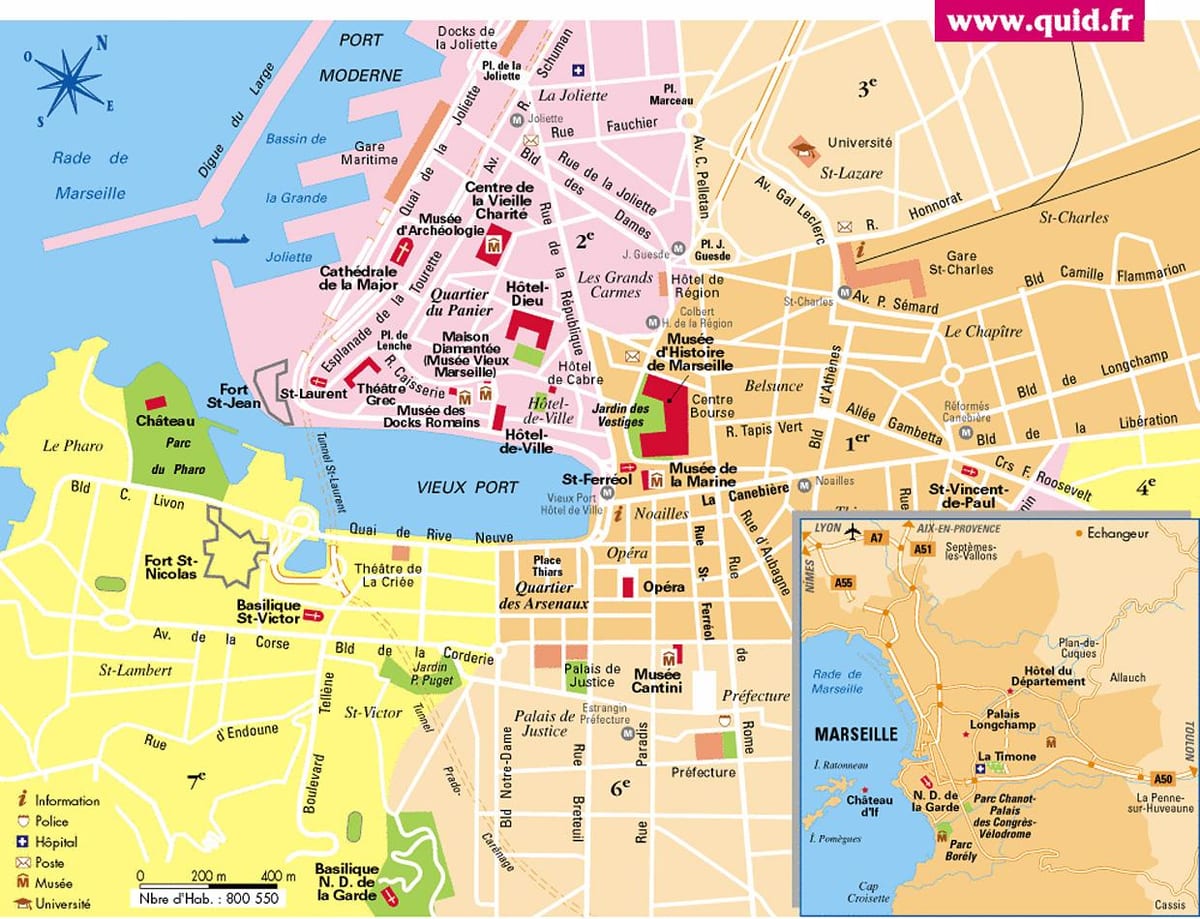 de haven van Marseille kaart bekijken