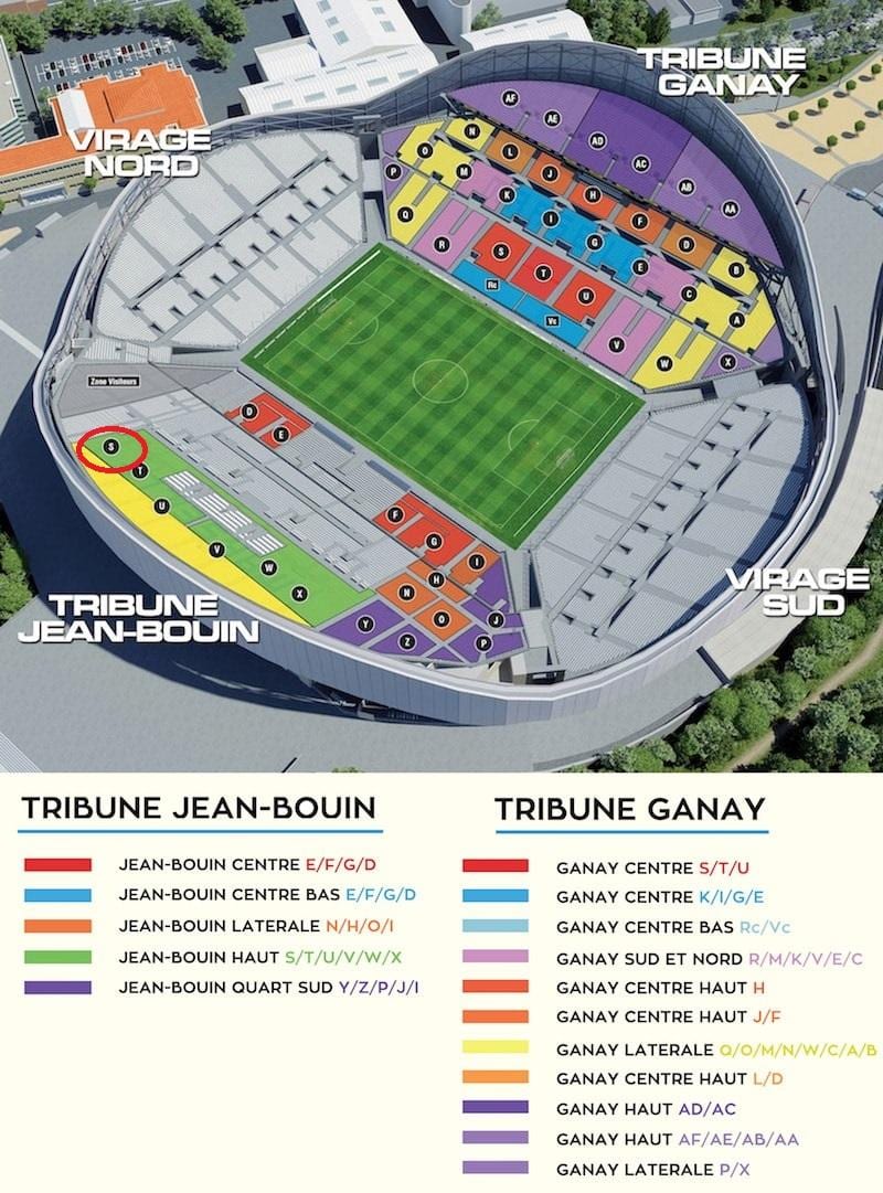 stade velodrome zitplaatsen kaart