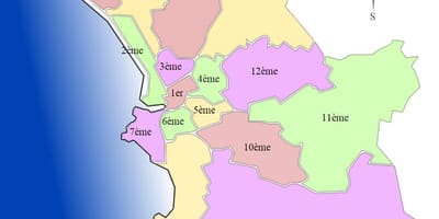 Kaart van Marseille arrondissement