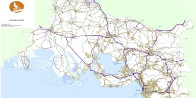 Kaart van Marseille fiets 