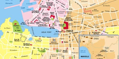 Marseille, frankrijk kaart van de stad