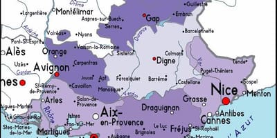 Kaart van Marseille regio