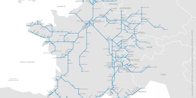 Kaart van Marseille trein